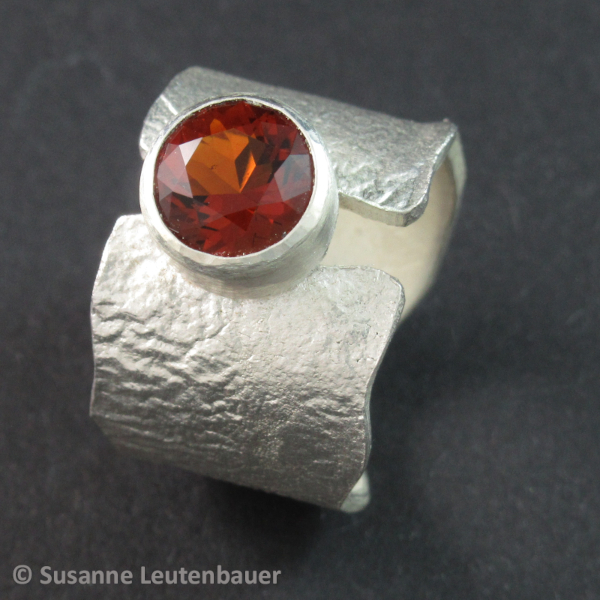 Retikulierter Ring mit Citrin