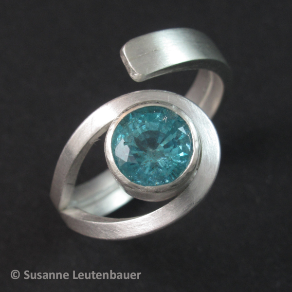 Silberring mit Azurit