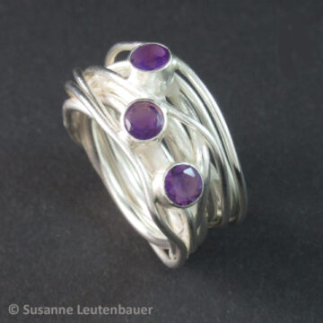 Wickelring mit Amethysten